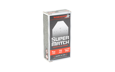 Winchester Ammunition Super Match, 9MM, 115 Grain, Flat Nose Bullet, 50 Round Box — photo 2