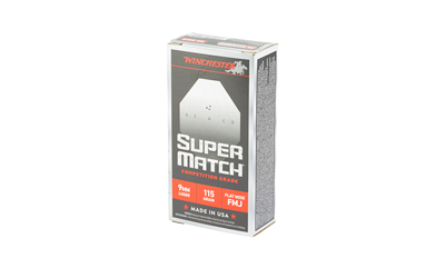Winchester Ammunition Super Match, 9MM, 115 Grain, Flat Nose Bullet, 50 Round Box — photo 3