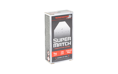 Winchester Ammunition Super Match, 9MM, 115 Grain, Round Nose Bullet, 50 Round Box — photo 2