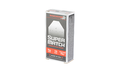 Winchester Ammunition Super Match, 9MM, 115 Grain, Round Nose Bullet, 50 Round Box — photo 3