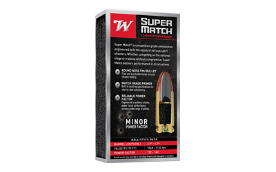 Winchester Ammunition Super Match, 9MM, 124 Grain, Round Nose Bullet, 50 Round Box — photo 2
