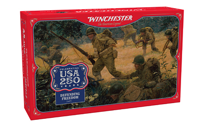 Winchester Ammunition USA White Box, 45ACP, 230 Grain, Full Metal Jacket, Handgun Ammunition, Commemorative USA 250 Years Edition, 50 Round Box