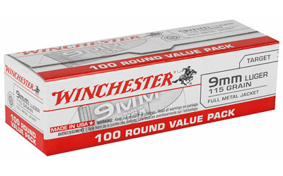 Winchester Ammunition USA, 9MM, 115 Grain, Full Metal Jacket, 100 Round Box — photo 2