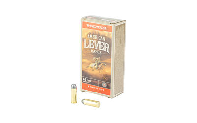 Winchester Ammunition American Lever, 45 Colt, 250 Grain, Lead Flat Nose, 50 Round Box