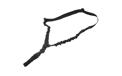 XTS 1 Point Bungee Sling, Nylon Construction, HK Style Snap Hook Adapter, Side-Release Buckle, Black