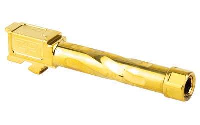 Zaffiri Precision Pistol Barrel, 9MM, 4.5", Threaded, Fits Glock 19 Gen1-5, Titanium Nitride Finish, Gold — photo 2