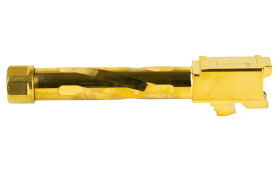 Zaffiri Precision Pistol Barrel, 9MM, 4.5", Threaded, Fits Glock 19 Gen1-5, Titanium Nitride Finish, Gold — photo 3