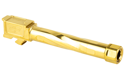 Zaffiri Precision Pistol Barrel, 9MM, 4.97", Threaded, Fits Glock 17 Gen 5, Titanium Nitride Finish, Gold — photo 2