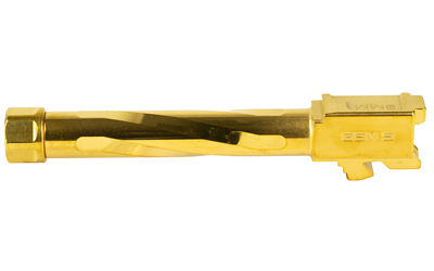 Zaffiri Precision Pistol Barrel, 9MM, 4.97", Threaded, Fits Glock 17 Gen 5, Titanium Nitride Finish, Gold — photo 3