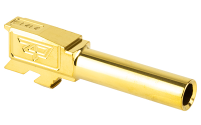 Zaffiri Precision Pistol Barrel, 9MM, 3.3", Flush and Crown, Fits Glock 43, Titanium Nitride, Gold — photo 2