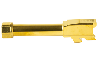 Zaffiri Precision Pistol Barrel, 9MM, 3.9", Threaded, Fits Glock 43, Titanium Nitride Finish, Gold — photo 3