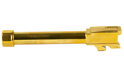 Zaffiri Precision Pistol Barrel, 9MM, 4.7", Threaded, Fits Glock 48, Titanium Nitride Finish, Gold — photo 3