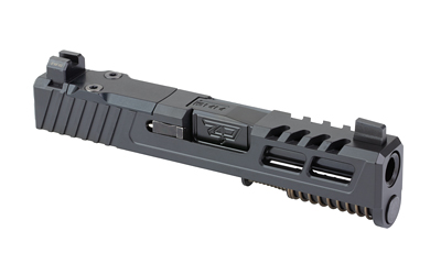Zaffiri Precision ZPS.2 Slide, Fits GLOCK 43X, Flush and Crown Barrel, Cerakote Finish, Black, RMR Optic Cut, Blacked Out Co-witness Height Sights — photo 2